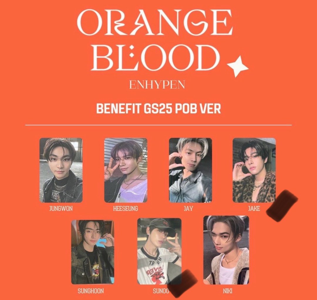 WTB enhypen orange blood gs25 POB, Hobbies & Toys, Memorabilia &  Collectibles, K-Wave on Carousell