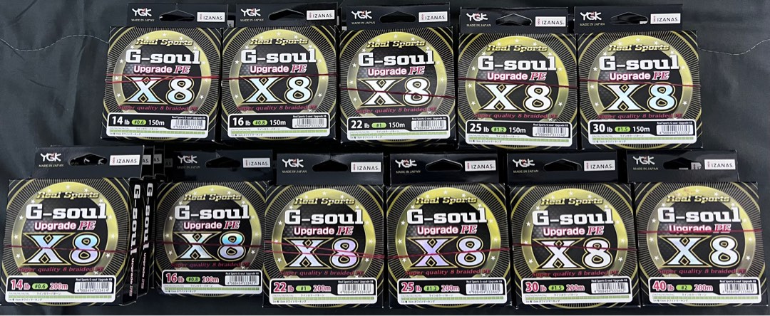 YGK G-SOUL UPGRADE PE X8, Sports Equipment, Fishing on Carousell
