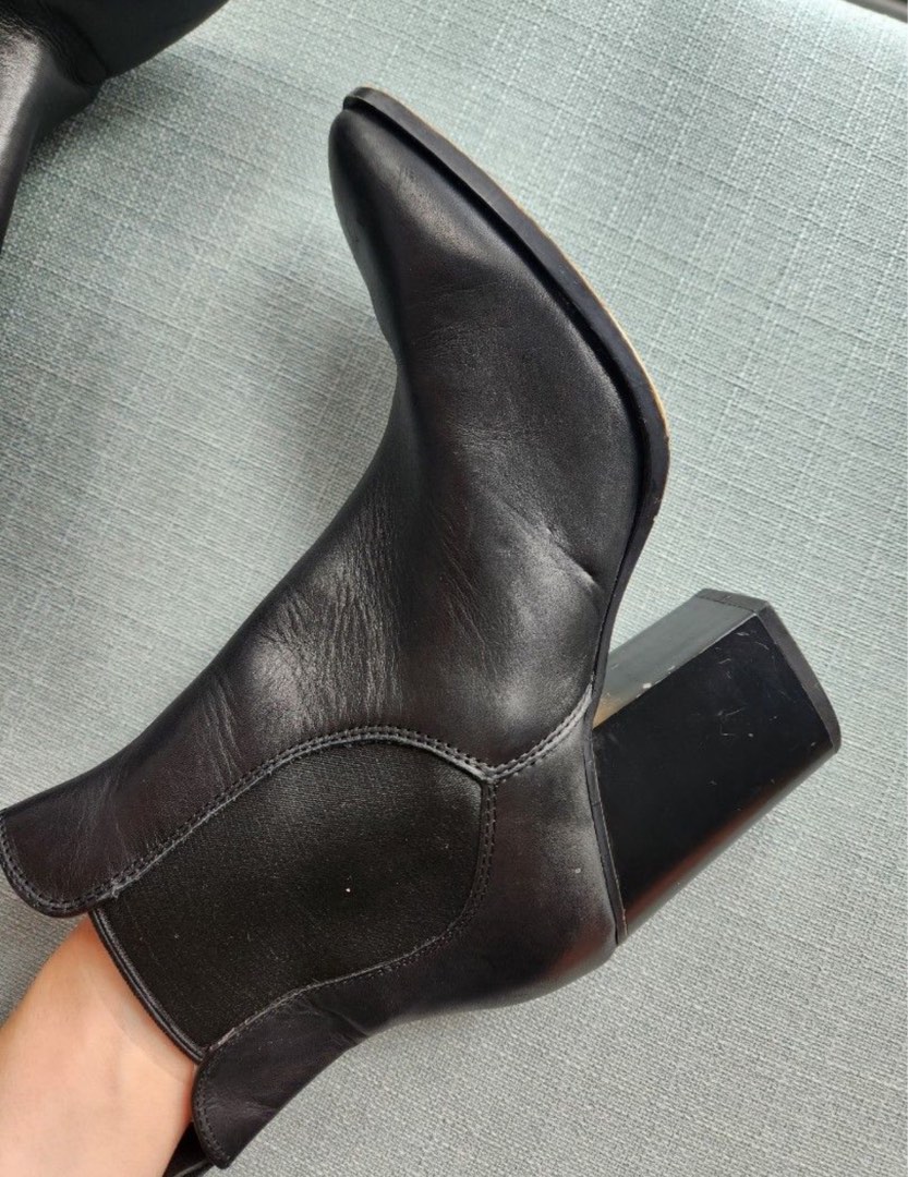 Zara Black boots, Women's Fashion, Footwear, Boots on Carousell
