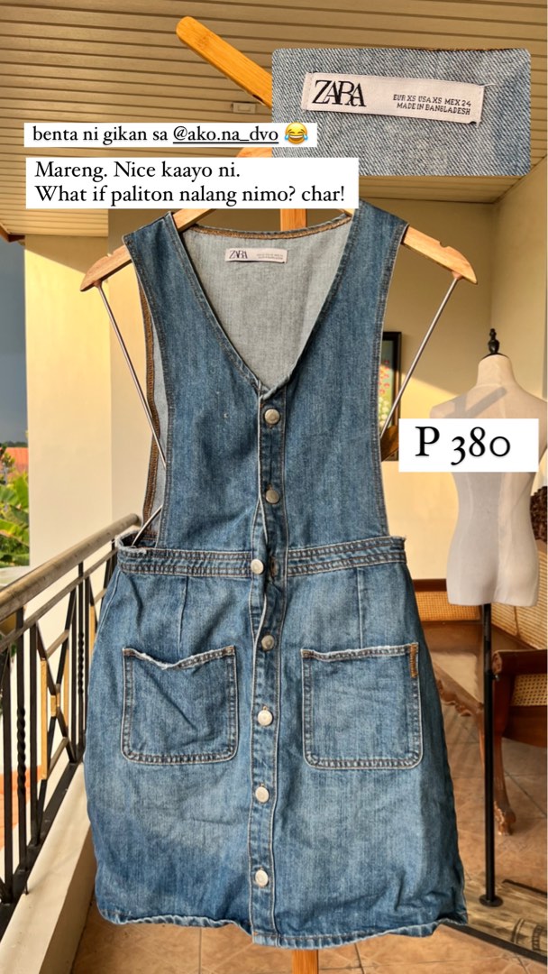 Zara Denim Jumper, Women's Fashion, Dresses & Sets, Jumpsuits on Carousell