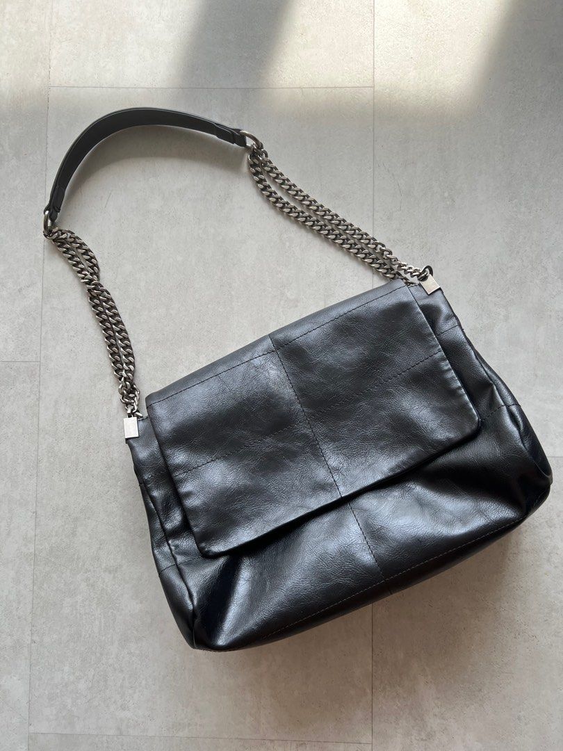 Zara rocker shoulder bag with flap, Women's Fashion, Bags