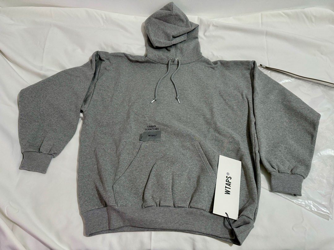 100%News WTAPS CROSS BONE HOODY COTTON ASH Grey size 4, 男裝, 上身