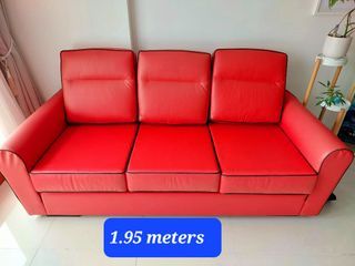Affordable Red Leather Sofa For
