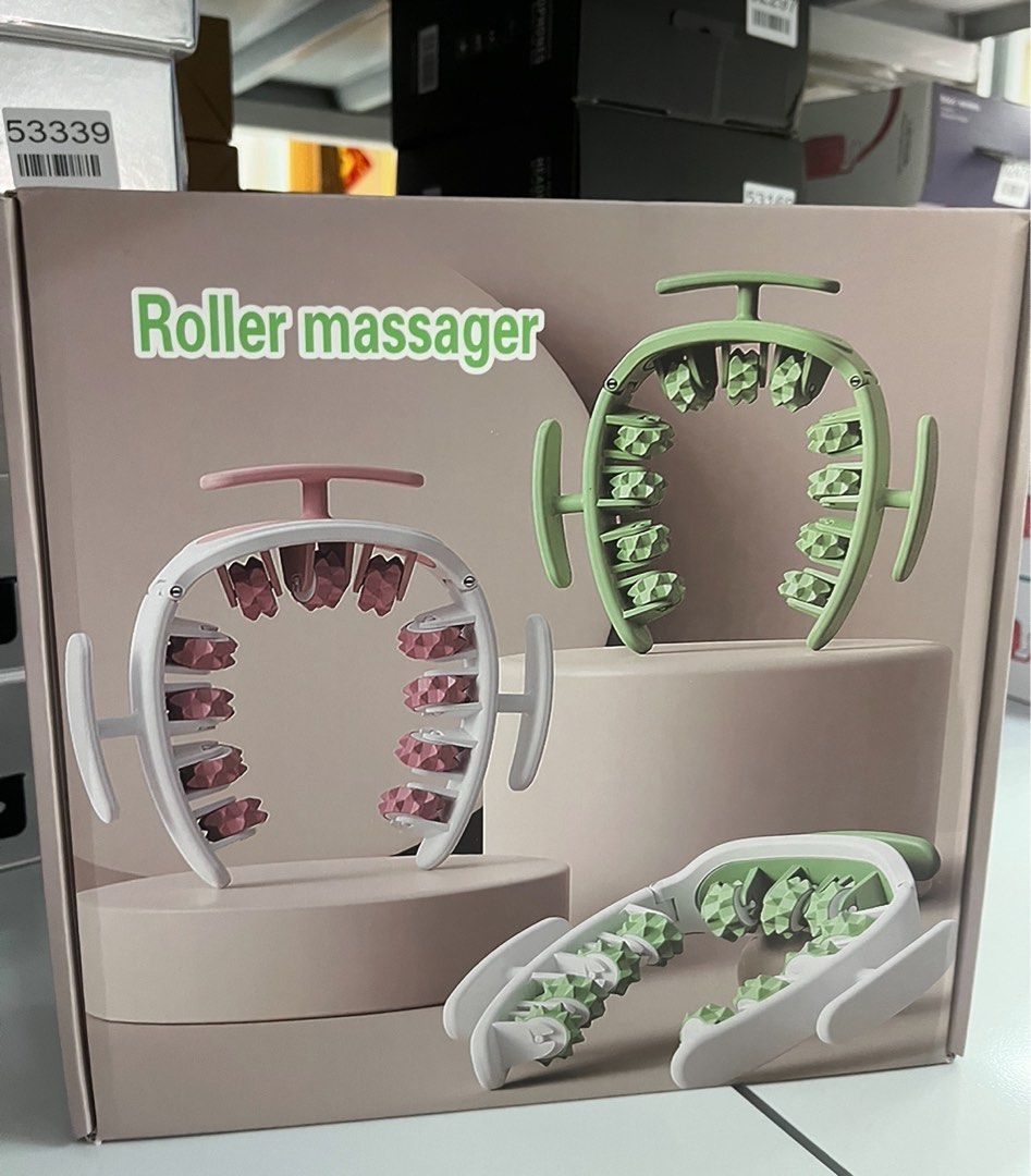 環形腿部按摩器小腿按摩滾輪可拆式環形夾腿按摩器綠色, 健康及營養食用品, 按摩紓緩用品- Carousell