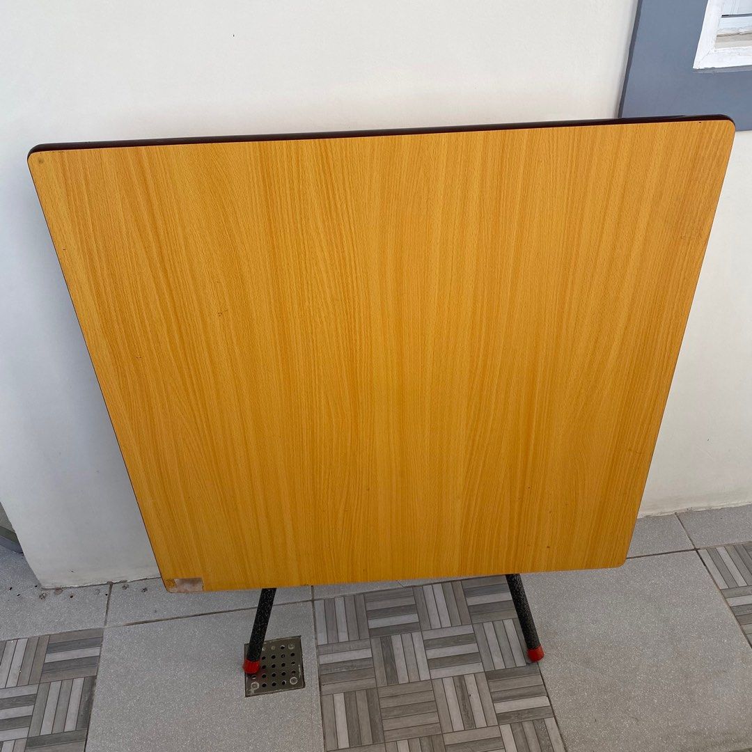 Used Square Foldable Table 80cm Square Folding Table, Furniture & Home Living, Furniture, Tables ...