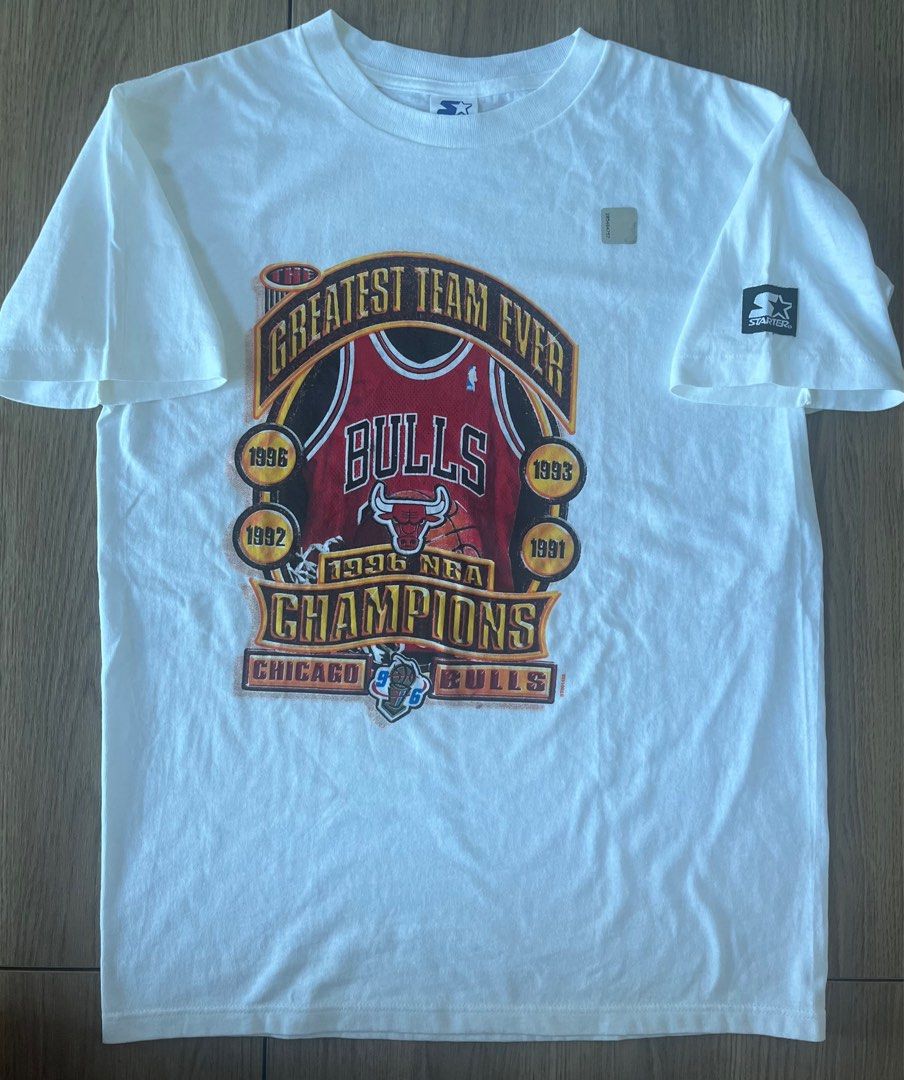 90s VINTAGE STARTER NBA Chicago Bulls 1996 Championship T-shirt 90 