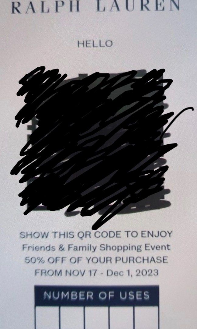polo ralph lauren friends and family coupon