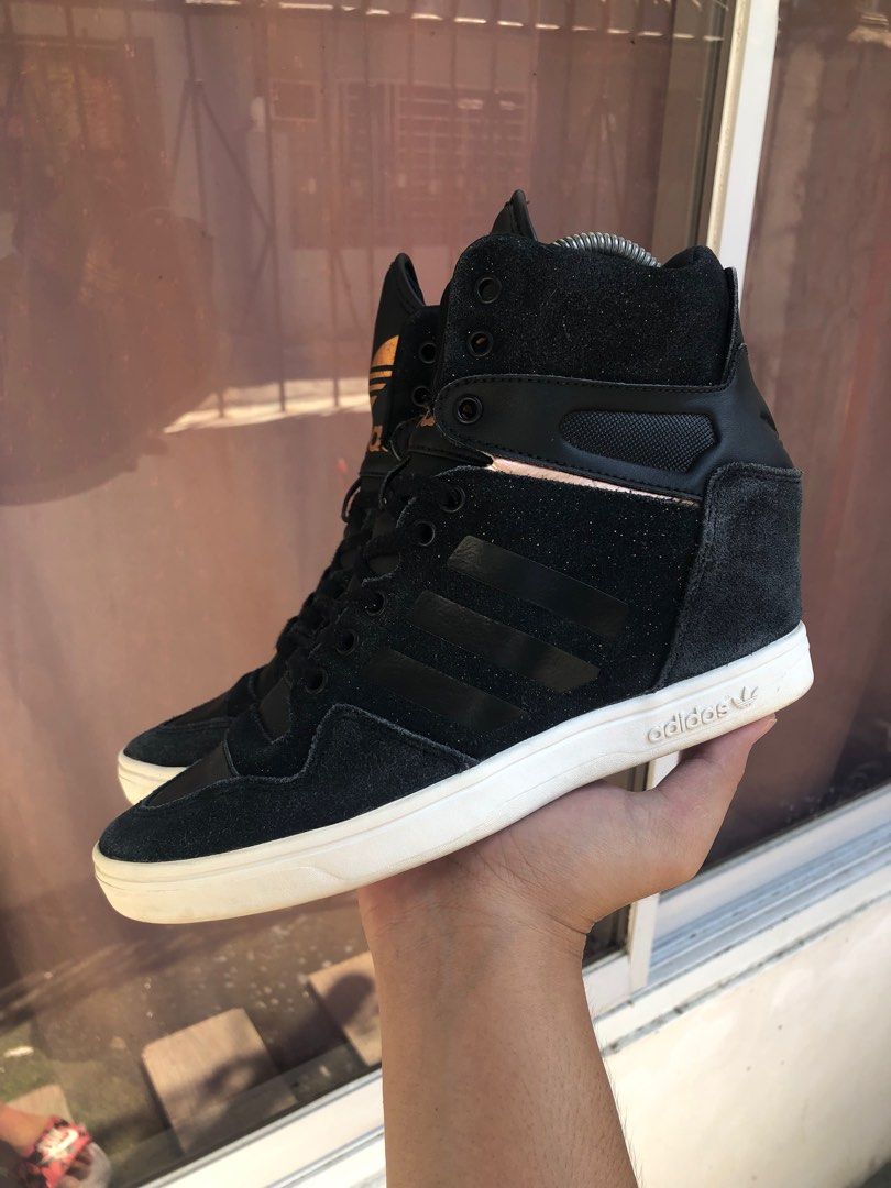 Adidas wedge high tops discount
