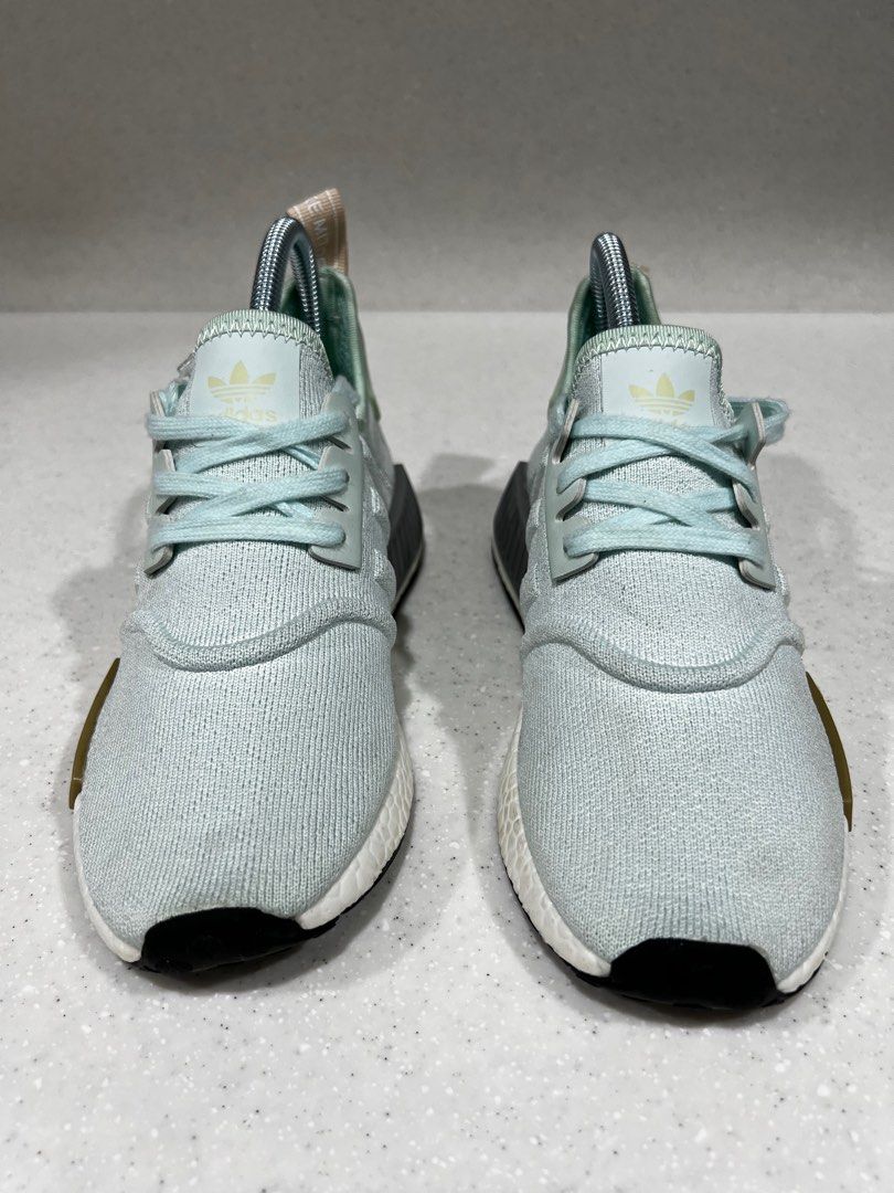 Adidas nmd white top mint green