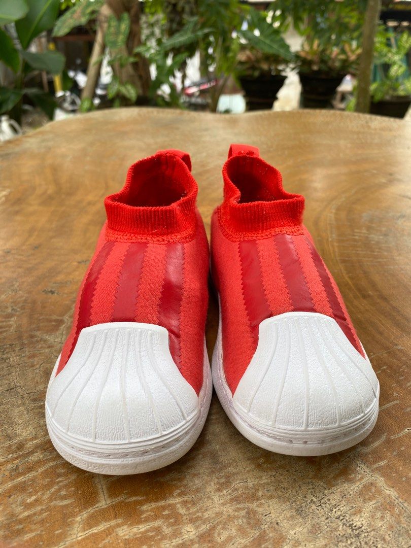 Superstar slip on red clearance