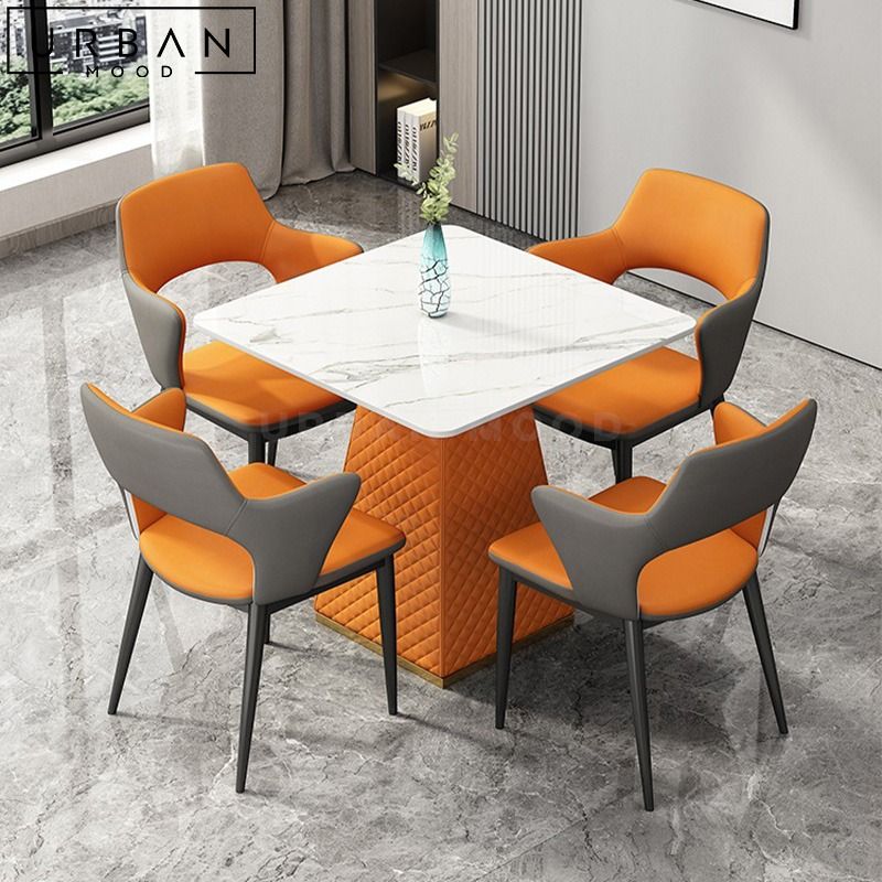 Stone dining table clearance set