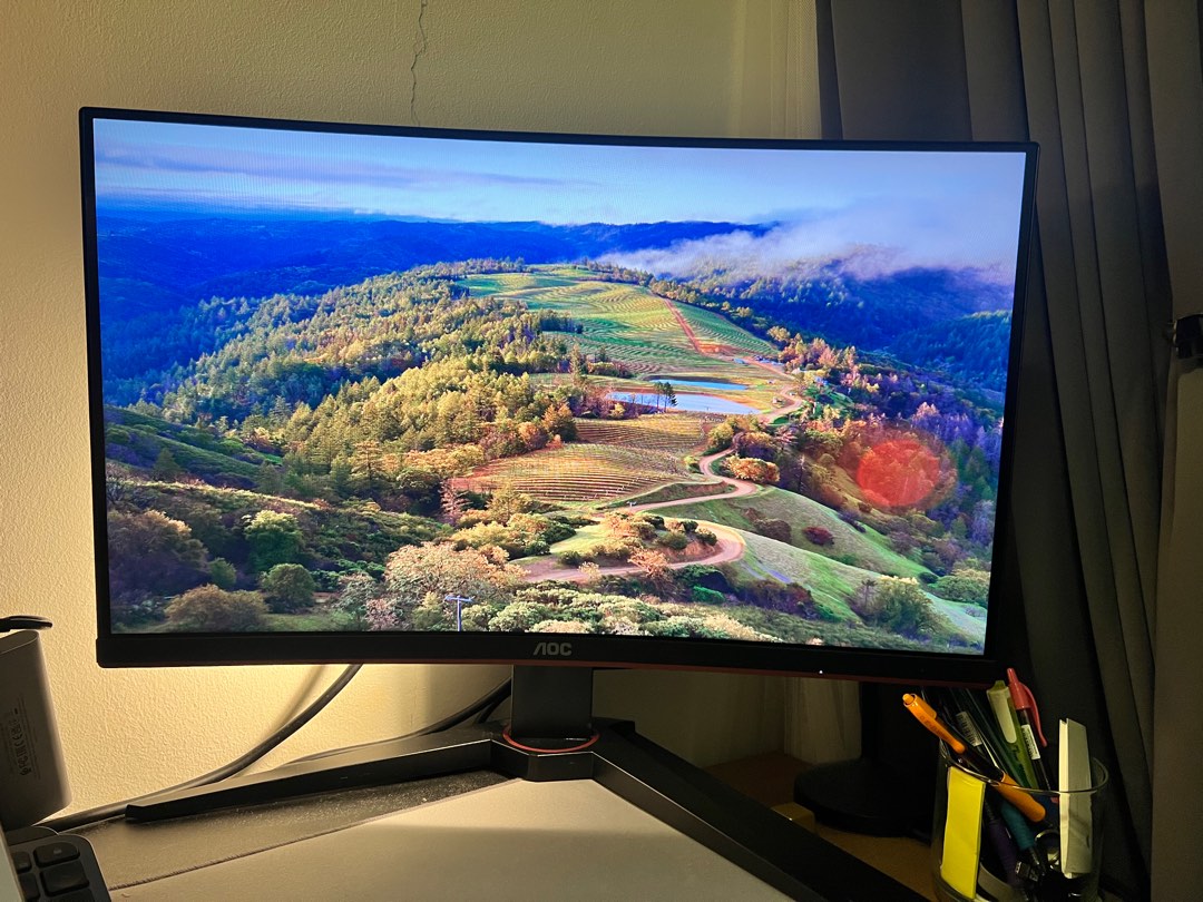 AOC 17 inch curved monitor, Computers & Tech, Parts & Accessories ...