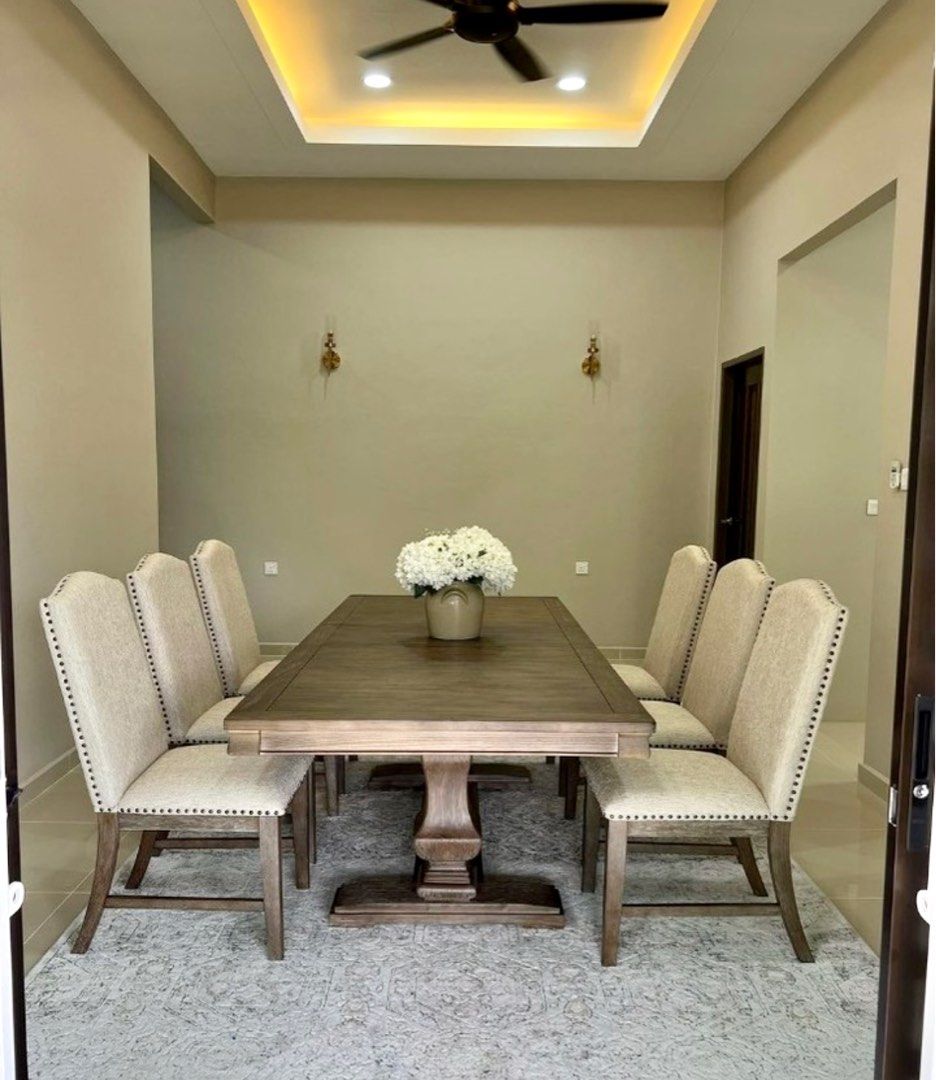 Ashley Johnelle Dining Table w 8 chairs Furniture Home Living