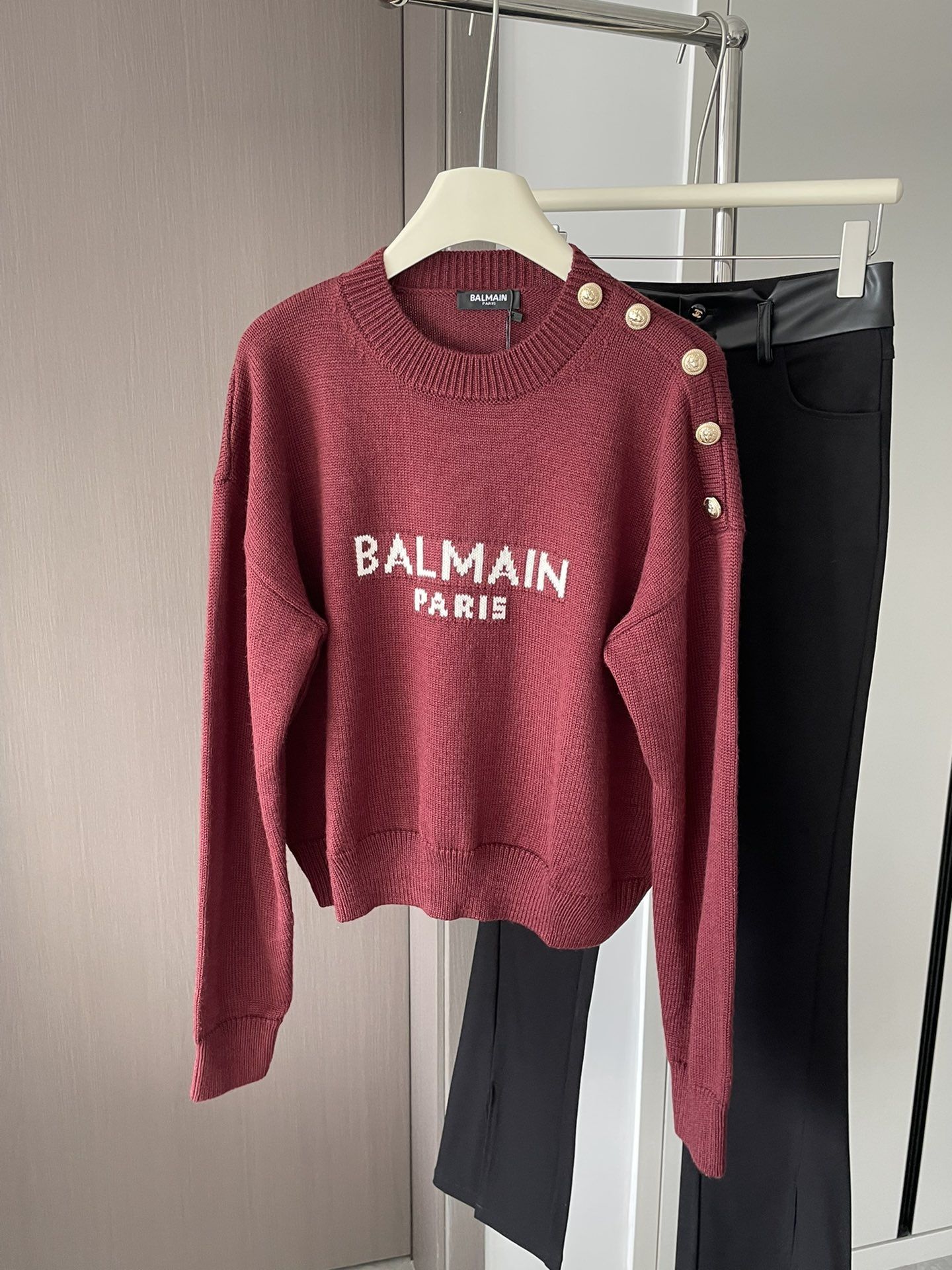 Red balmain hotsell sweater