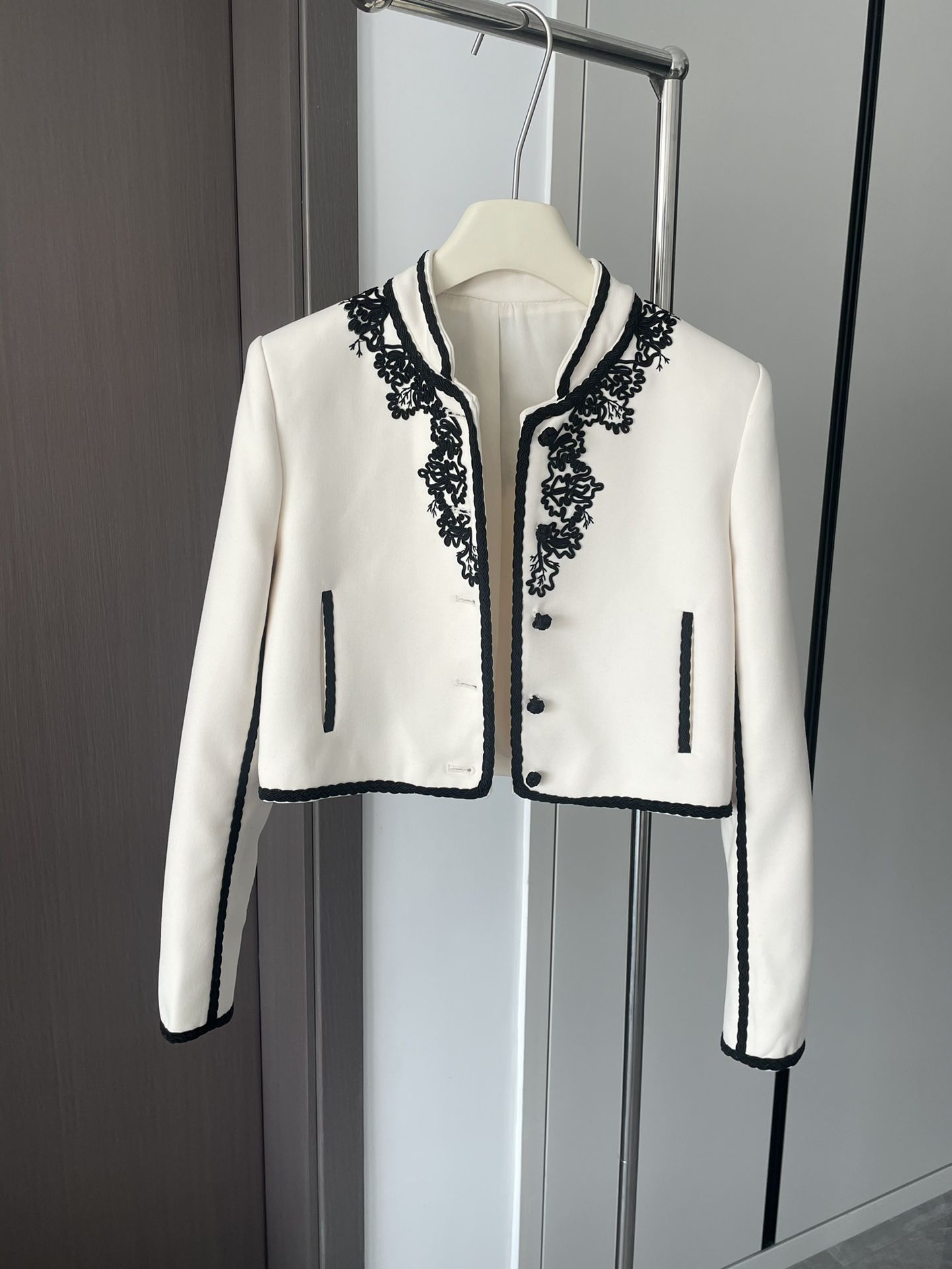 Authentic dior Series Spanish Style Embroidered Beige Short Jacket Women s Fashion Coats Jackets and Outerwear on Carousell