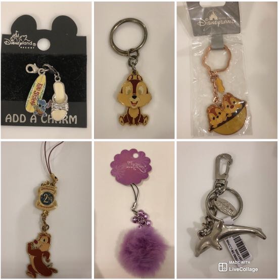 Authentic Disneyland Keychains Chipmunk Lilo Stitch, Hobbies & Toys