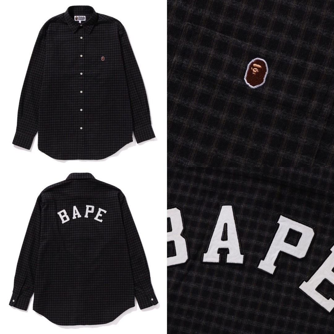 BAPE APPLIQUE CHECK SHIRT