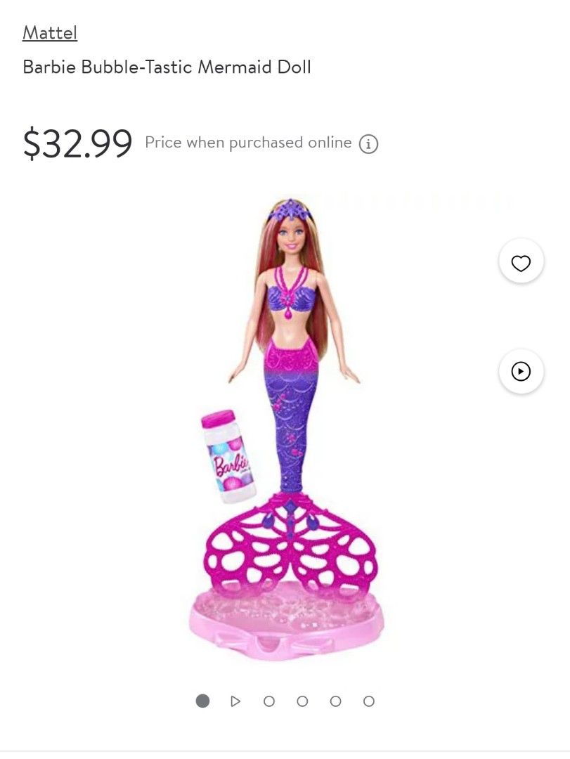 Barbie BubbleTastic Mermaid Doll, Hobbies & Toys, Toys & Games on