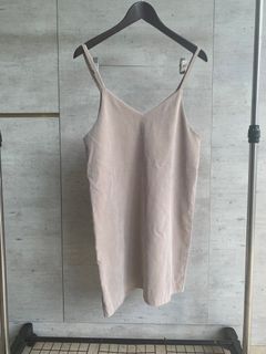 Beige cream corduroy like dress