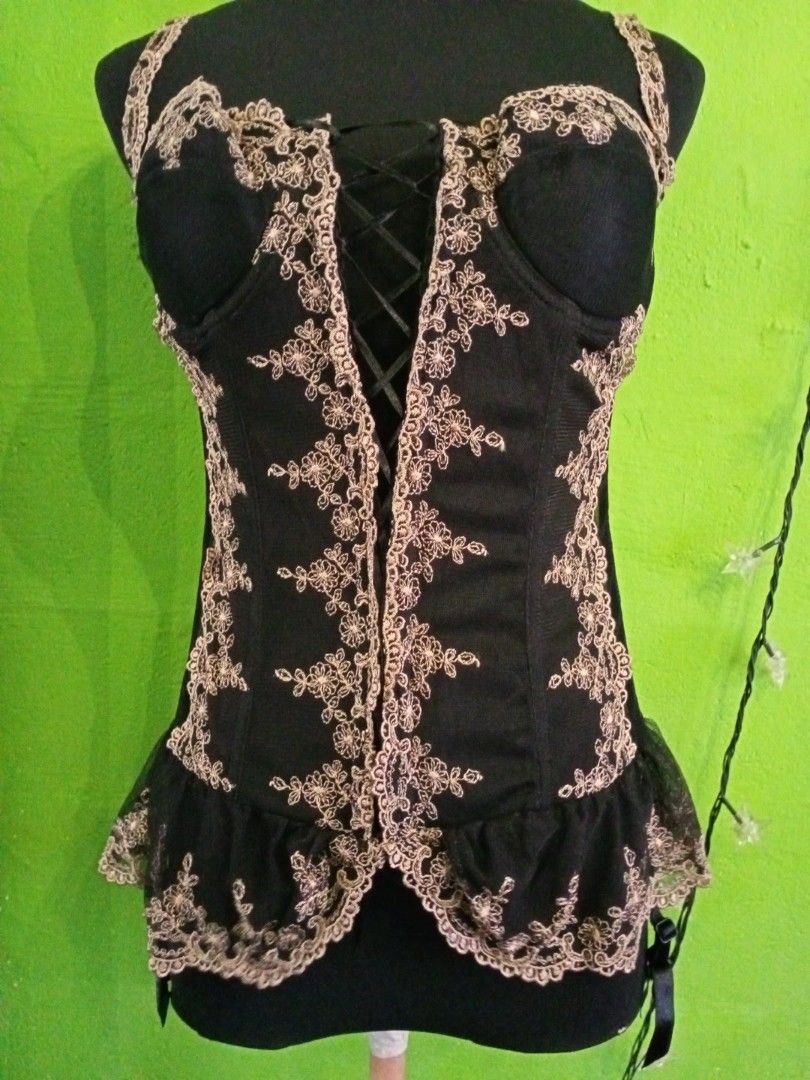 Gold Corset Long Blouse