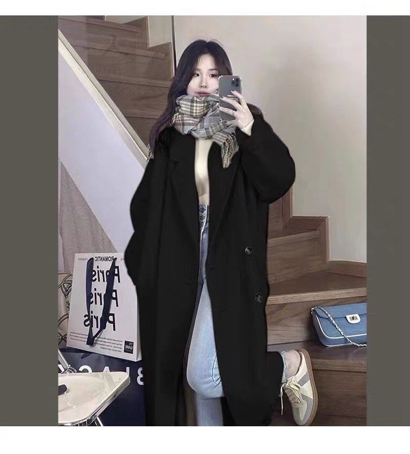 Girl in black discount coat