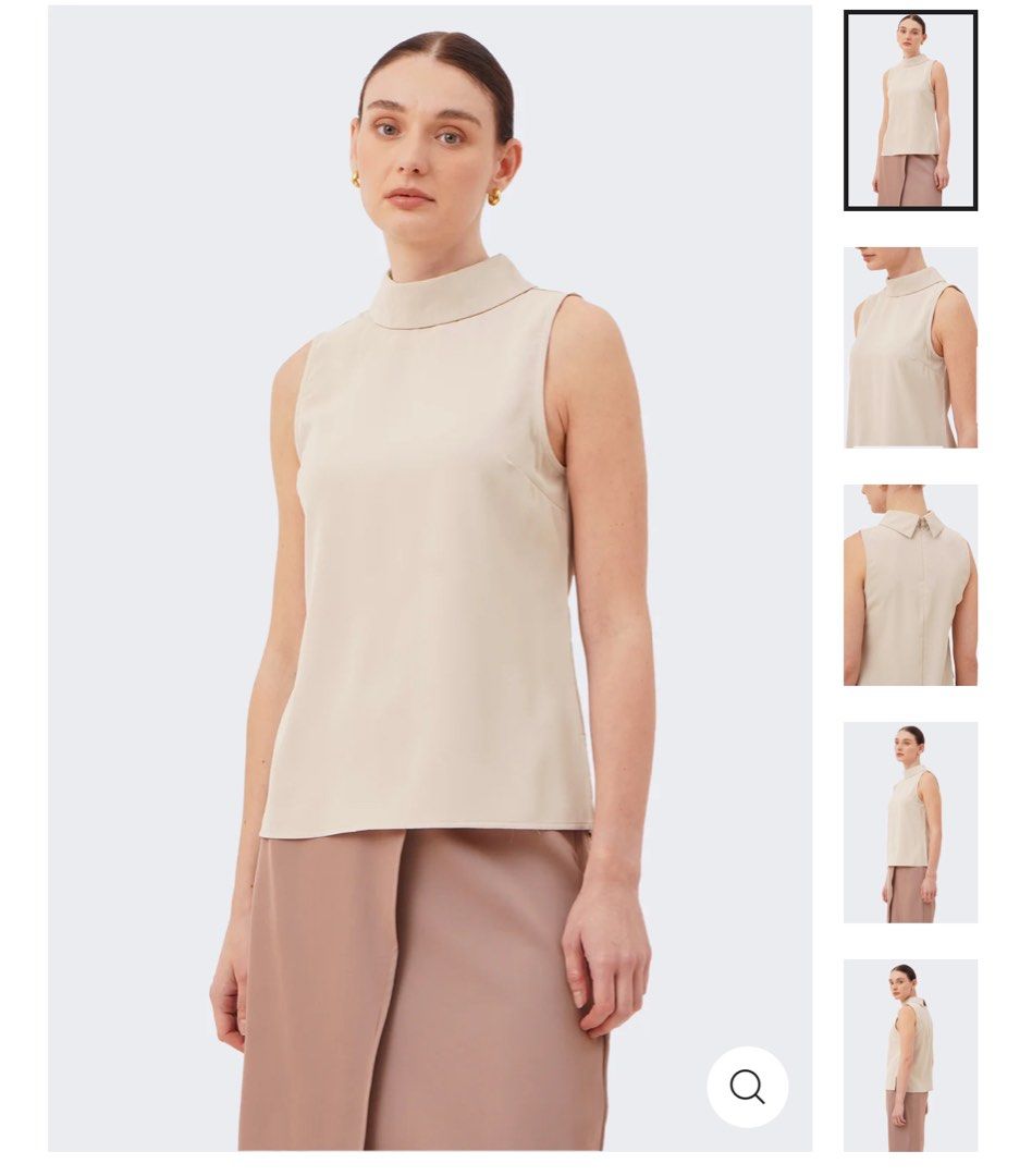 Funnel neck cheap sleeveless top