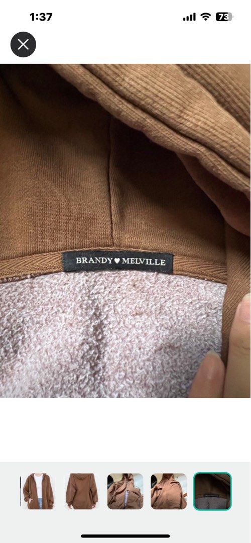 brandy melville christy hoodie, Women's Fashion, Coats, Jackets and  Outerwear on Carousell