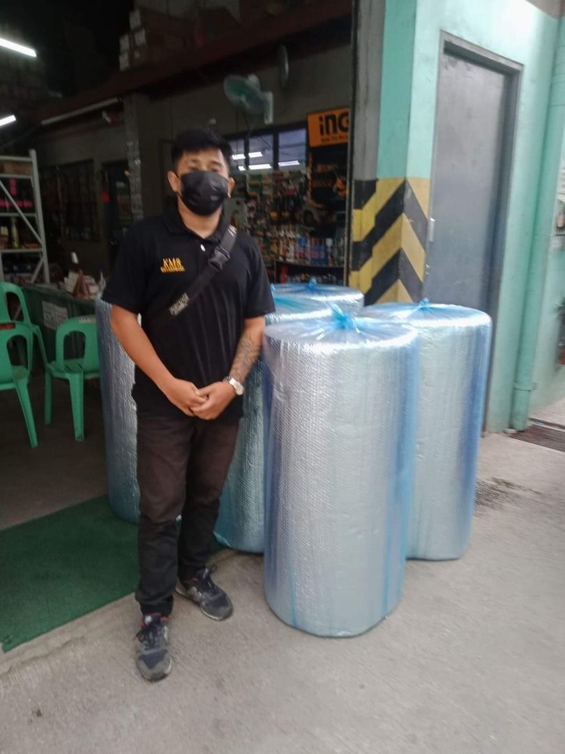 BUBBLE INSULATION (Category: Construction & Building Materials) located in Marikina City. Submitted by christine_km8enterprises (Listing ID 1267122926, Image 3). Description: BUBBLE INSULATION 👉🏻BIG DISCOUNTS for bulk orders👈🏻 ✔️Heat Insulating ✔️R Value 12 15 19 ✔️Fire rating Class A ✔️Temperature range 50F - 180F ➖Pure Aluminum Foil(real) & Aluminized Foil(mpet) 1meter x 50 meters ✔️Single bubble single foil ✔️Single bubble double foil ✔️Do