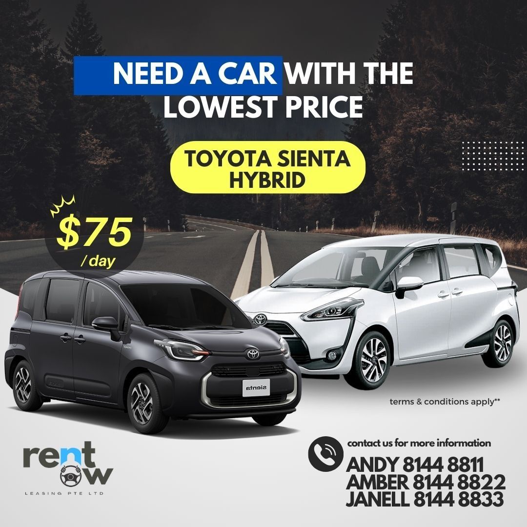 cheap car rental/Car rental/no deposit/Save fuel/Petrol / Hybrid/Personal usage/Company car/Long term/Short term/Grab/Gojek/Ryde/Tada/Delivery/Weekday/Weekend/ Daily/weekly/Monthly/Rentcar/ P plate/Sedan/SUV/MPV/Malaysia/PHV/AMBER(81448822) (Category: Car Rental) located in Singapore. Submitted by rentnow.leasing (Listing ID 1241225808, Image 1). Description: ❌NO DEPOSIT! ❌ Personal/Grab usage🆗 Access malaysia ☑️ 0 years driving experience ☑️ Fu