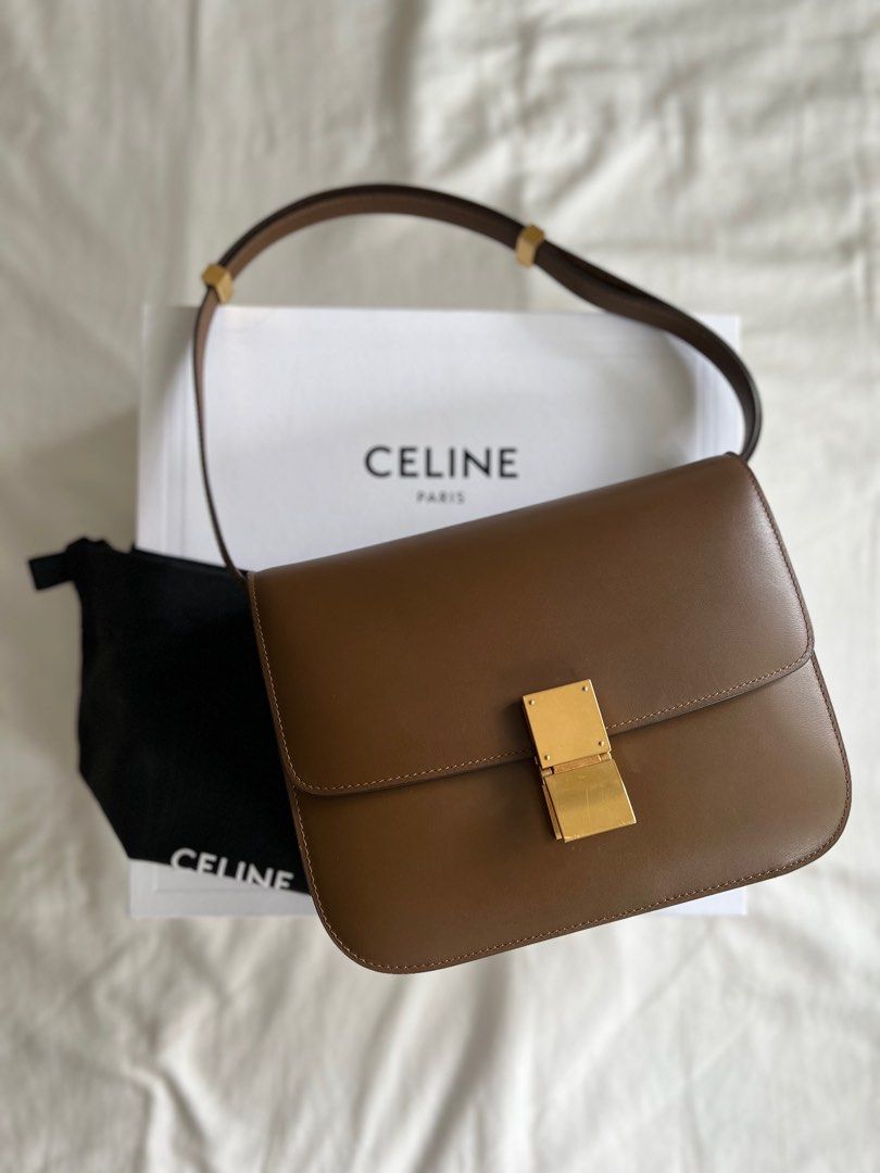 Celine classic medium box bag calfskin