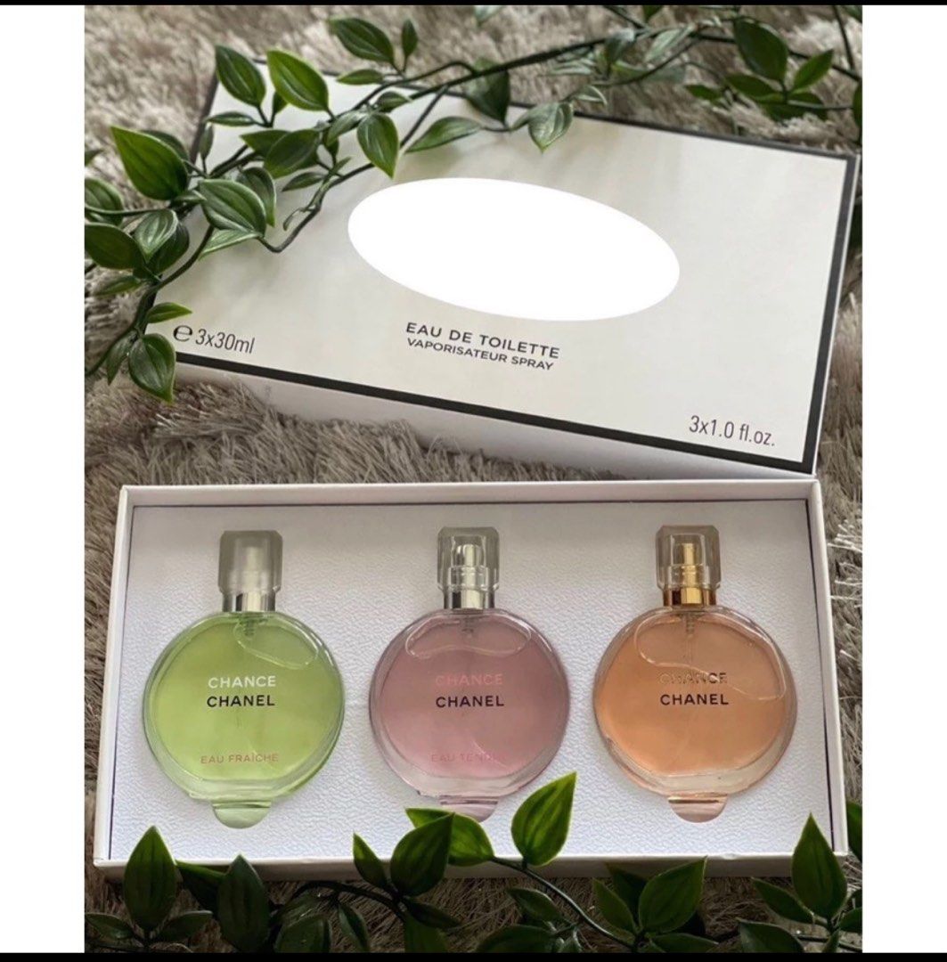 Channel Chance Eau De Toilette Miniature Set 3 in 1, Beauty