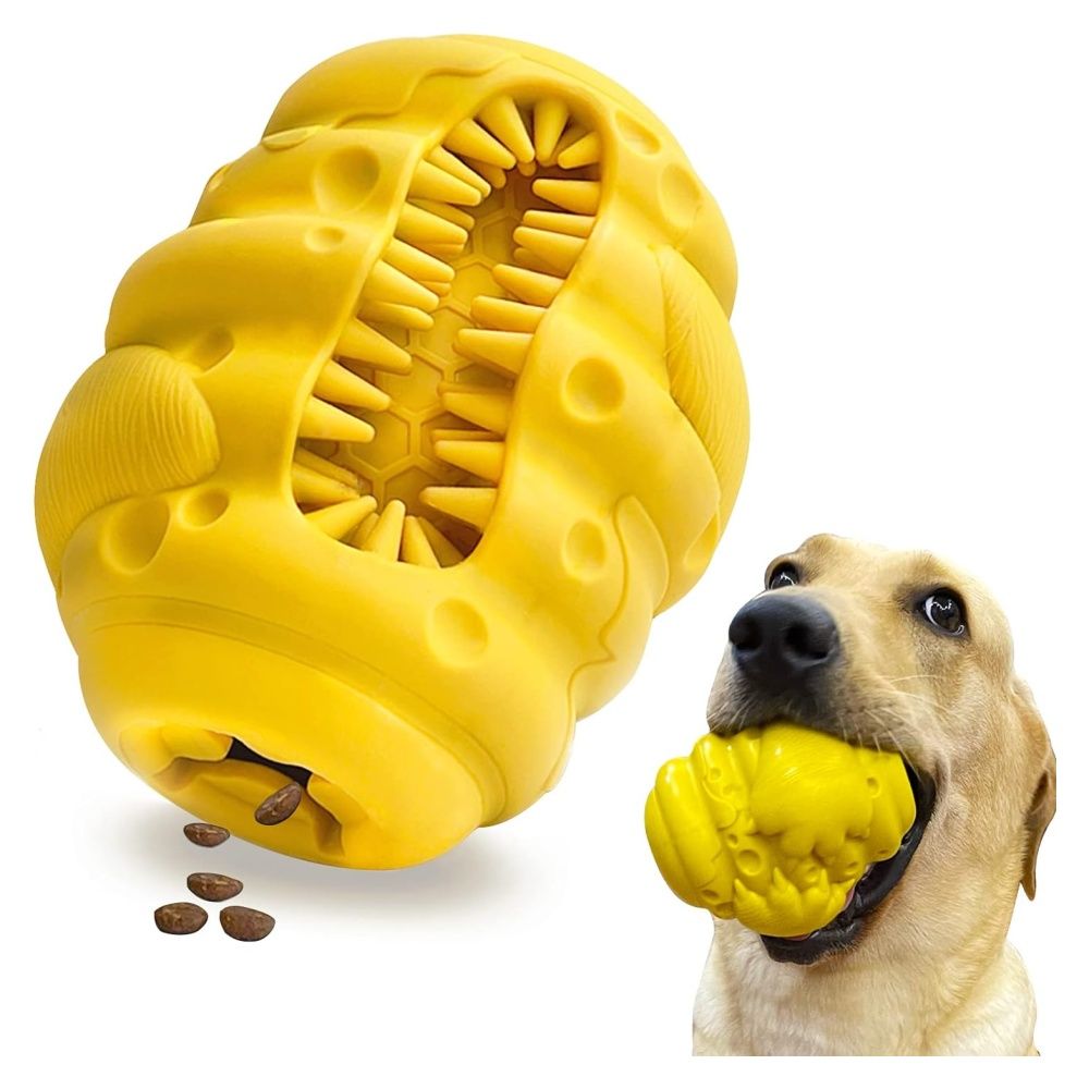 Chew Toys for Aggressive Chewers Large Medium Breeds Interactive Treat Dispensing Slow Feeder Indestructible Durable Safe Rubber Teeth Clean Heavy Duty Tough Dog Puzzle Chew Toys Pet Supplies Homes Ot...