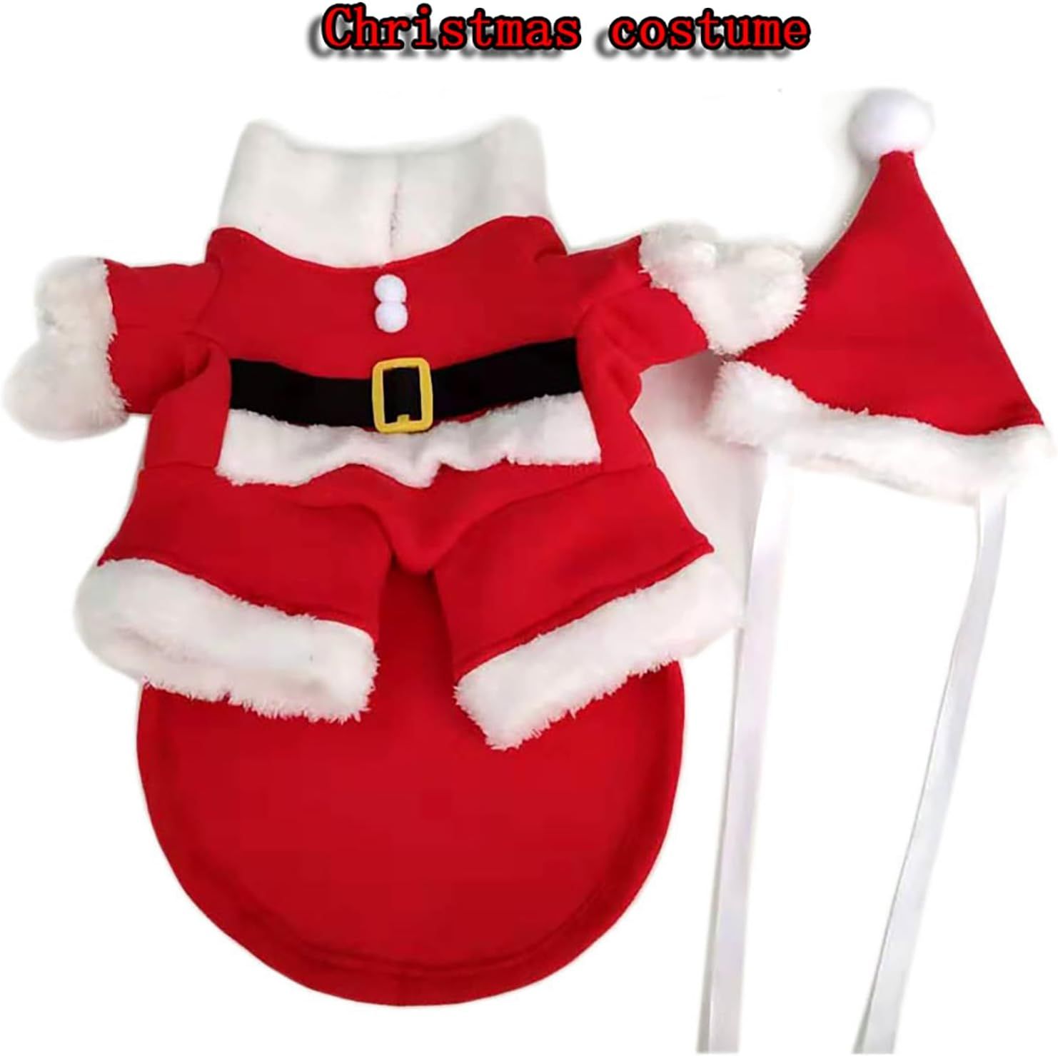 Christmas Dog Santa Costume Outfit Xmas Puppy Santa Claus Clothes