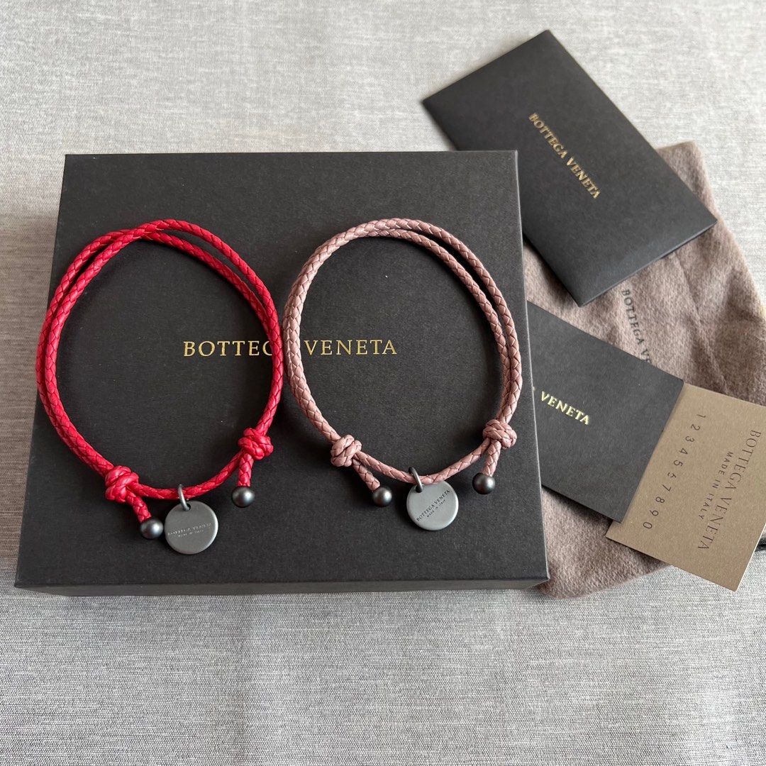 Leather bracelet Bottega Veneta Brown in Leather - 40952909