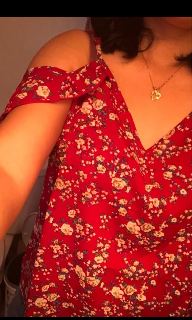 Cold shoulder discount maxi blouse