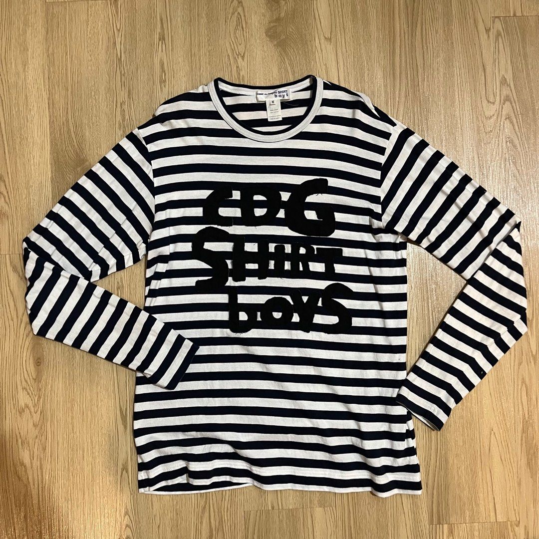 Striped Long Cdg Black Long Sleeve Comme Des Garçons Play Striped