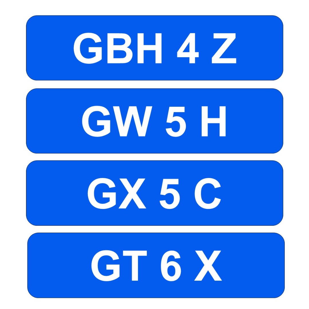 Commercial Vehicle Number Plates for Sale 4, 5, 5, 6. G Plate Vans