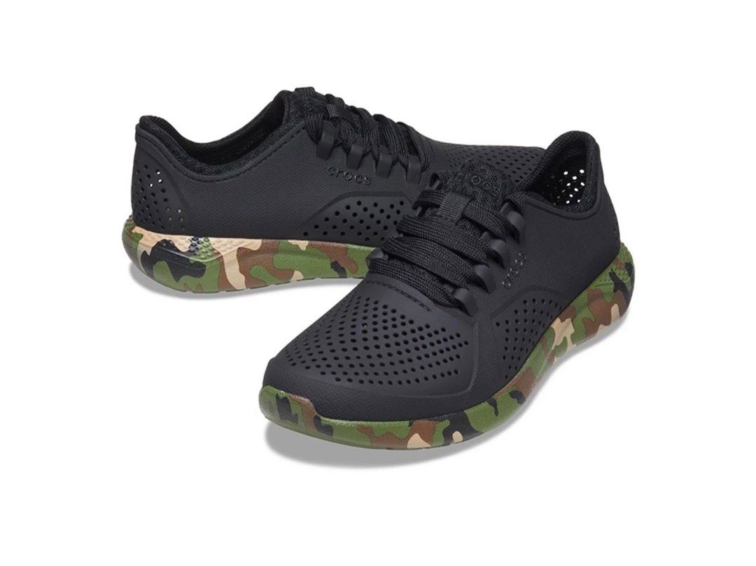 Womens croc tennis shoes camo sales