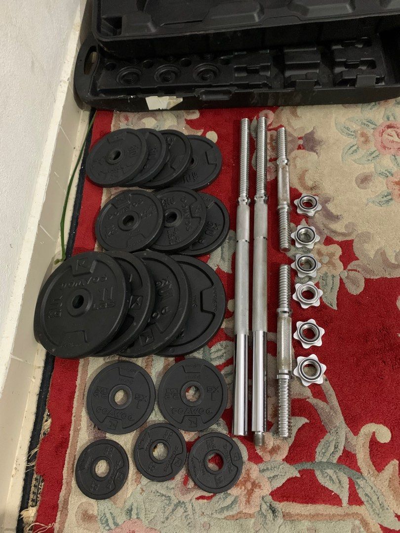 Domyos barbell and dumbbell kit 50kg