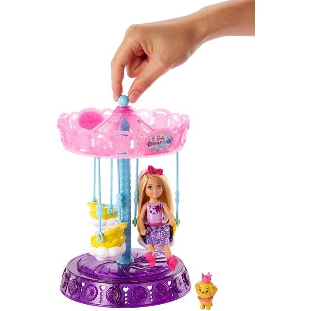 Dreamtopia Chelsea Carousel Swing and Accessory Barbie Doll