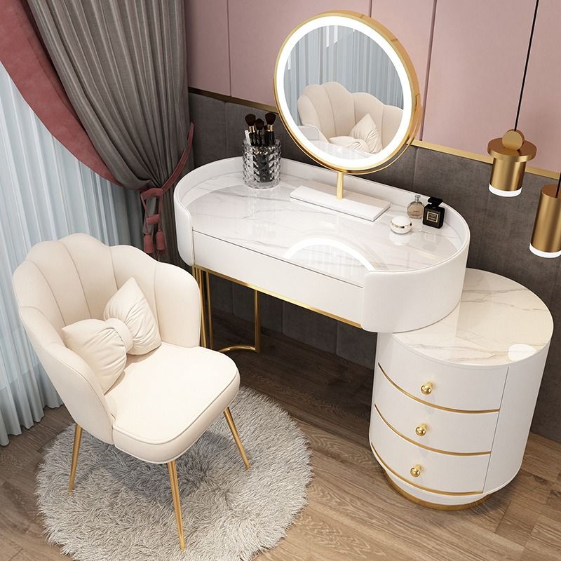 Dressing Table SET with Chair Bedroom Dresser Furniture Home