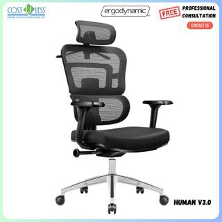 Ergodynamic Human V3.0 Hybrid Korean Mesh Chair, Highback Chair w/ headrest, Gaming Chair, Computer Chair, Manager Chair, Desk Chair