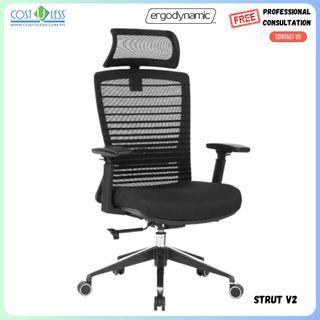Ergodynamic STRUT V2 Highback Mesh Chair, Gaming Chair, Computer Chair, Home Furniture, Office Furniture, Manager Chair