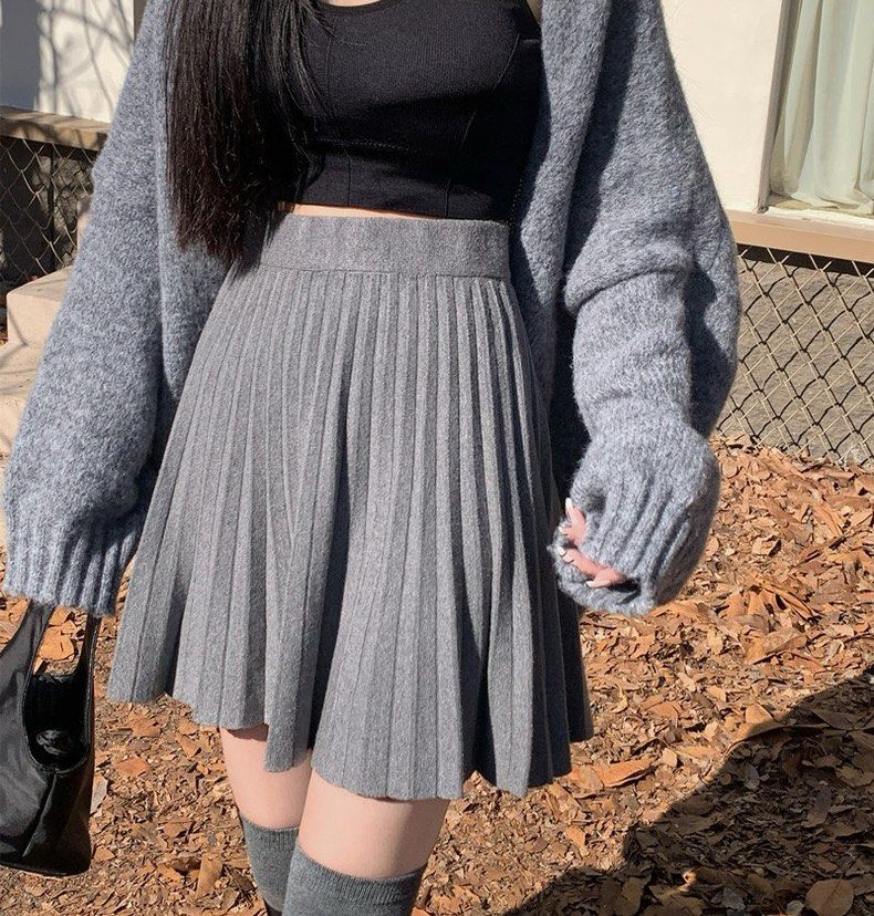 Grey sales swing skirt