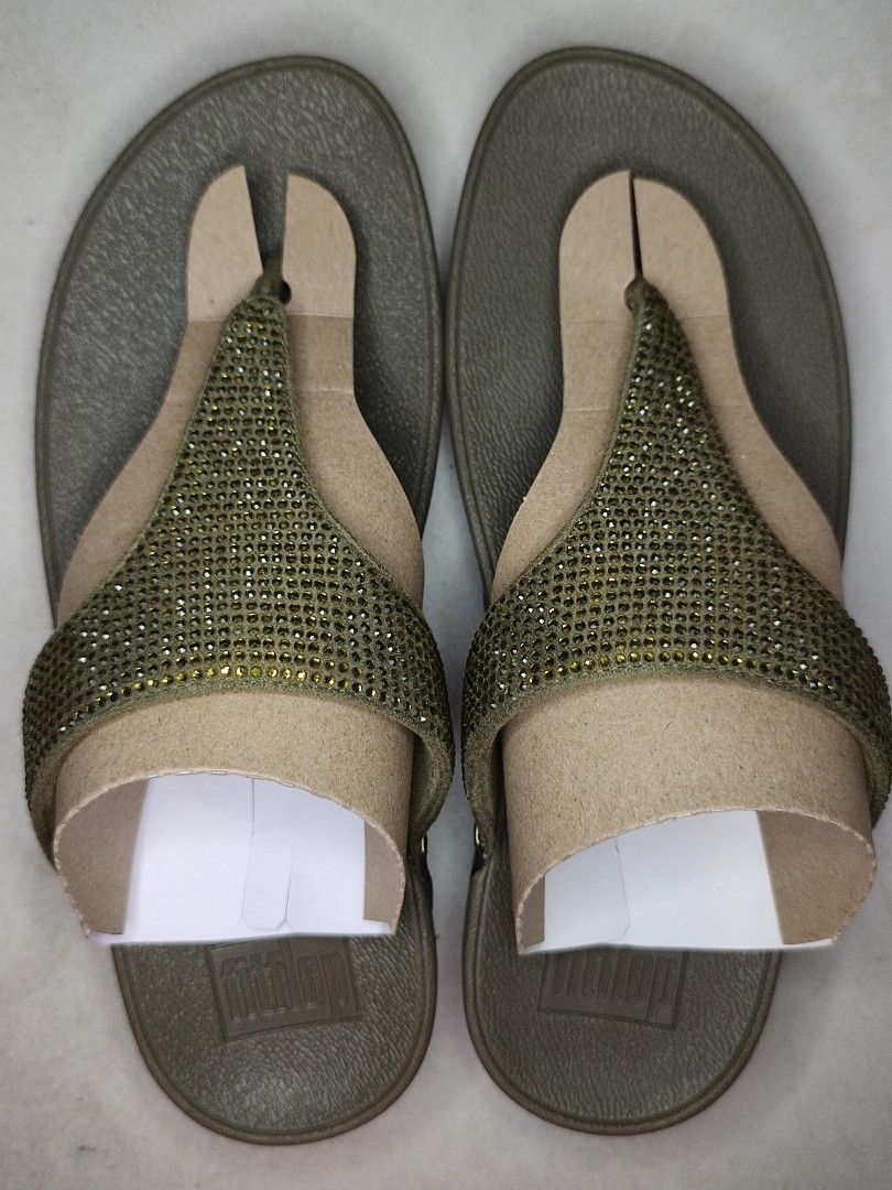 Fitflop lottie shimmer sales crystal toe post sandal
