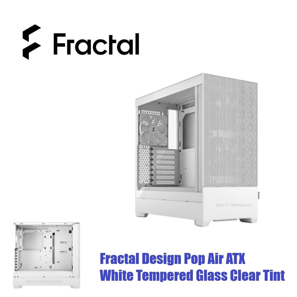 Fractal Design Pop Air Black ATX High-Airflow Solid Panel Mid Tower  Computer Case