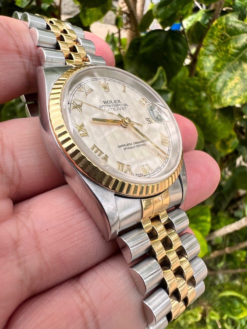 Rolex datejust pyramid dial best sale