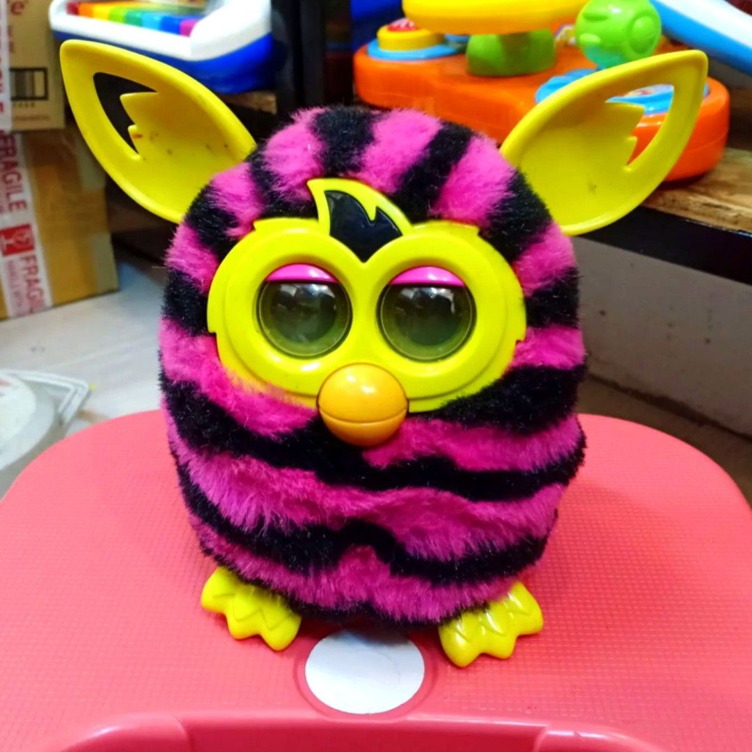 Furby boom pink shop and black stripes