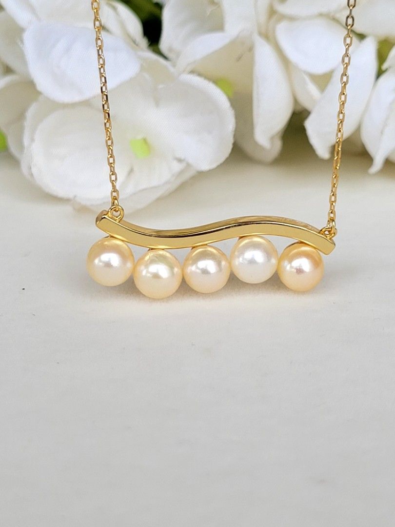 Champagne pearl necklace sale