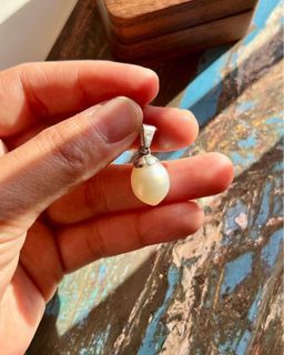 Genuine pearl silver pendant